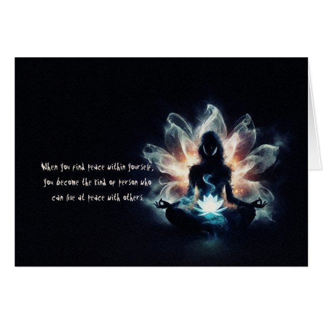 Yoga Instructor Meditation Pose Glowing Mist Lotus (Front Horizontal)