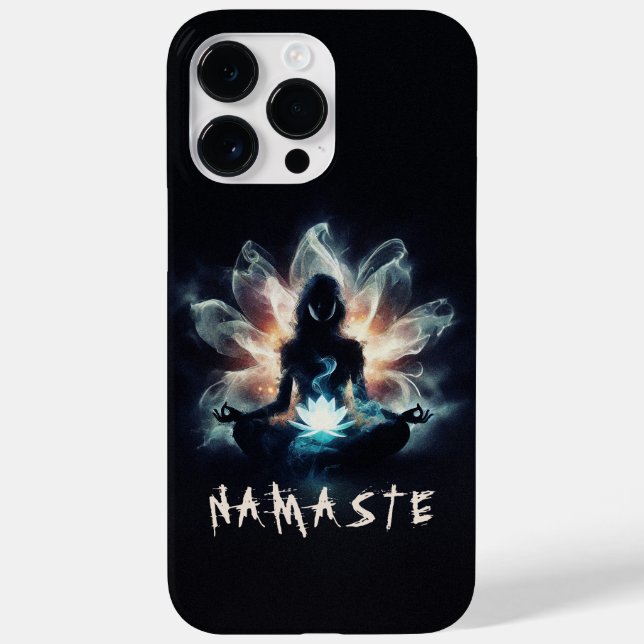 Yoga Instructor Meditation Pose Glowing Mist Lotus Case-Mate iPhone Case (Back)