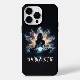 Yoga Instructor Meditation Pose Glowing Mist Lotus iPhone 14 Pro Max Case