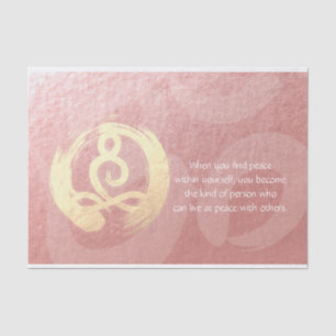 Yoga Instructor Meditation Pose Healer ZEN Quotes Tissue Paper