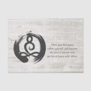 Yoga Instructor Meditation Pose Healer ZEN Quotes Tissue Paper