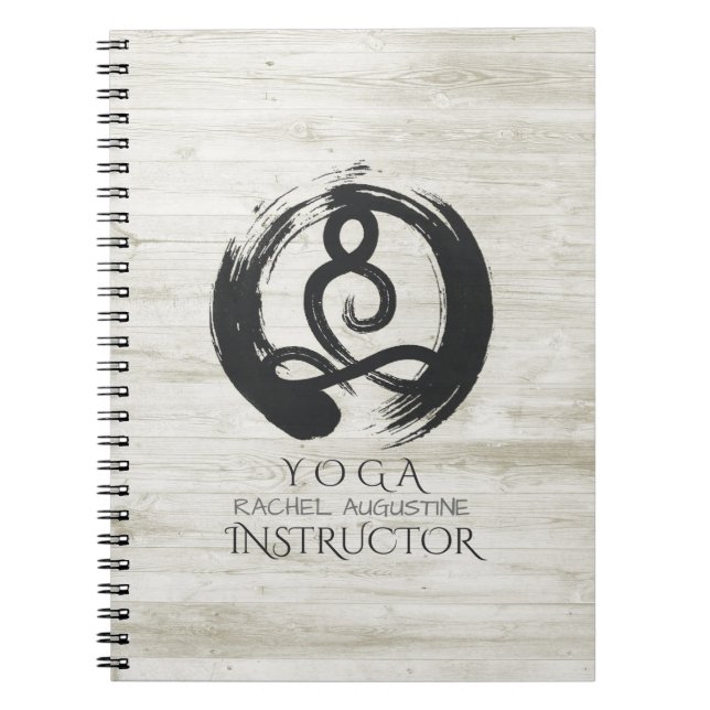 Yoga Instructor Meditation Pose Healer ZEN Symbol Notebook (Front)