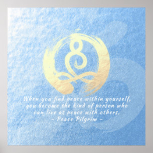 Yoga Instructor Meditation Pose Quotes Zen OM Sign