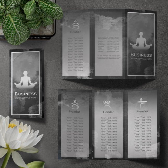 Yoga Instructor Meditation Pose Tri-Fold Brochures (Creator Uploaded)