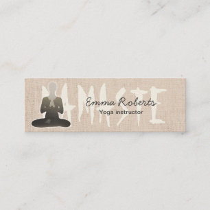 Yoga Instructor Namaste Wellness Spa Mini Business Card