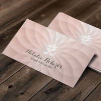 Yoga Instructor Om Logo Rose Gold Spiral Lotus
