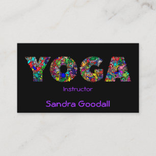 YOGA Instructor Pretty Personalized Business Cards