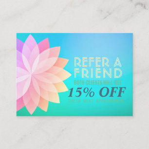 YOGA Instructor Referral Colourful Lotus Mandala