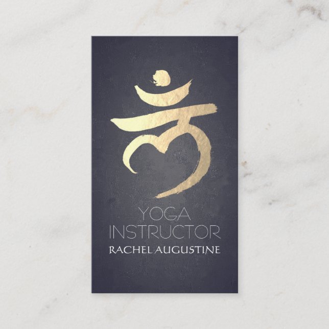 Yoga Instructor Root Chakra Muladhara Mantra LAM Business Card (Front)