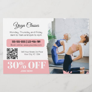  Yoga instructor studio classes Flyer