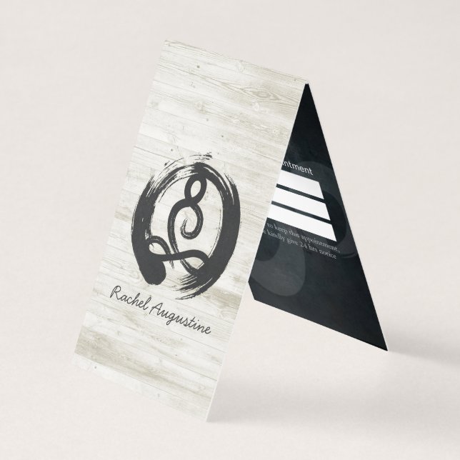 Yoga Instructor Studio Meditation Pose Price List Business Card (Front)