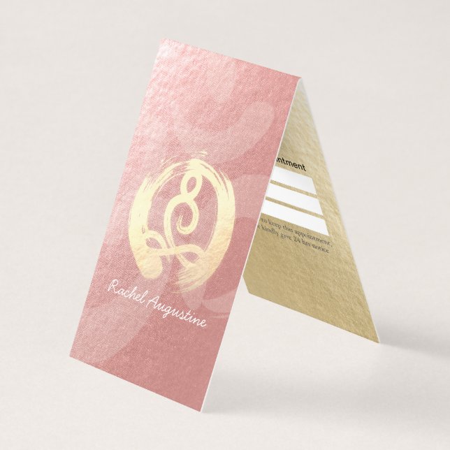 Yoga Instructor Studio Meditation Pose Price List Business Card (Front)