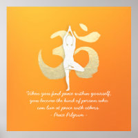 Yoga Instructor Studio Quotes Tree Pose OM Symbol