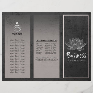 Yoga Instructor Studio Tri-Fold Brochure Lotus