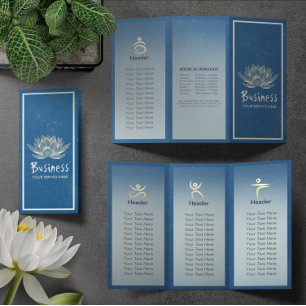 Yoga Instructor Studio Tri-Fold Brochure Lotus
