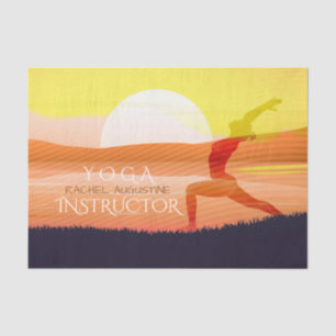 Yoga Instructor Sun Salutation Crescent Moon Pose Tissue Paper