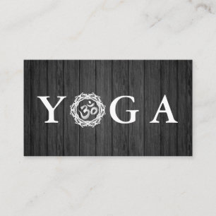 Yoga Instructor Vintage Style Wodden Business Card