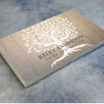 Yoga Instructor Vintage Tree Elegant Therapy Business Card<br><div class="desc">Yoga Teacher Vintage Tree Elegant Business Cards.</div>