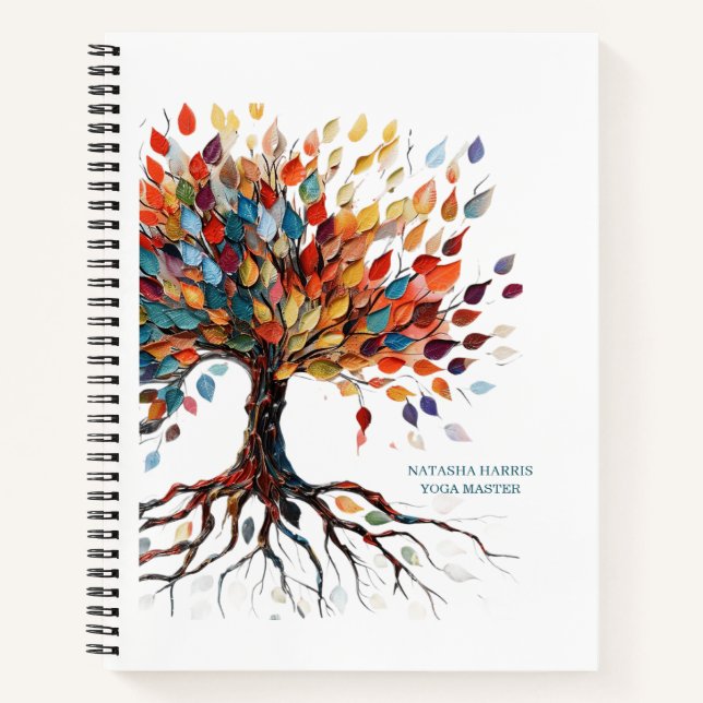 Yoga Instructor Wellness Planner Gift notebook (Front)