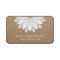 Yoga Instructor White Lotus Floral Rustic Kraft