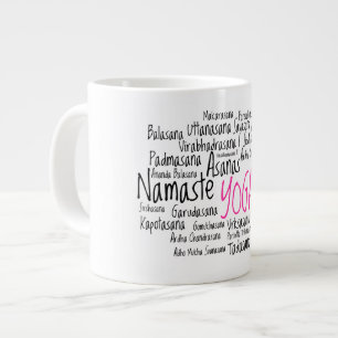 Yoga Instructor's Sanskrit Asanas Yoga Poses Large Coffee Mug