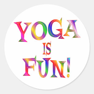 Yoga is Fun Classic Round Sticker