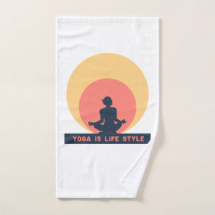 yoga is my life style hand towel