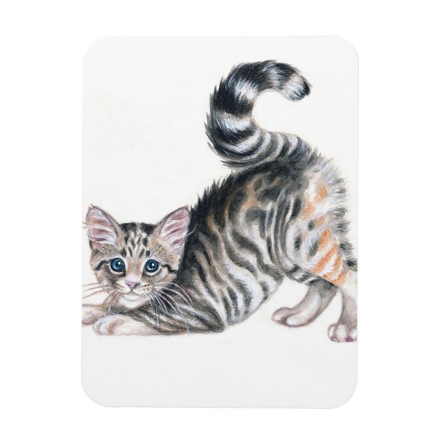 yoga kitten magnet (Vertical)