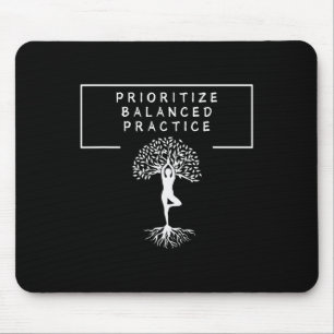 Yoga Lanced Practice Tree Pose Mindfulness Meditat Mouse Pad