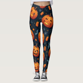 yoga leggings halloween citrouille