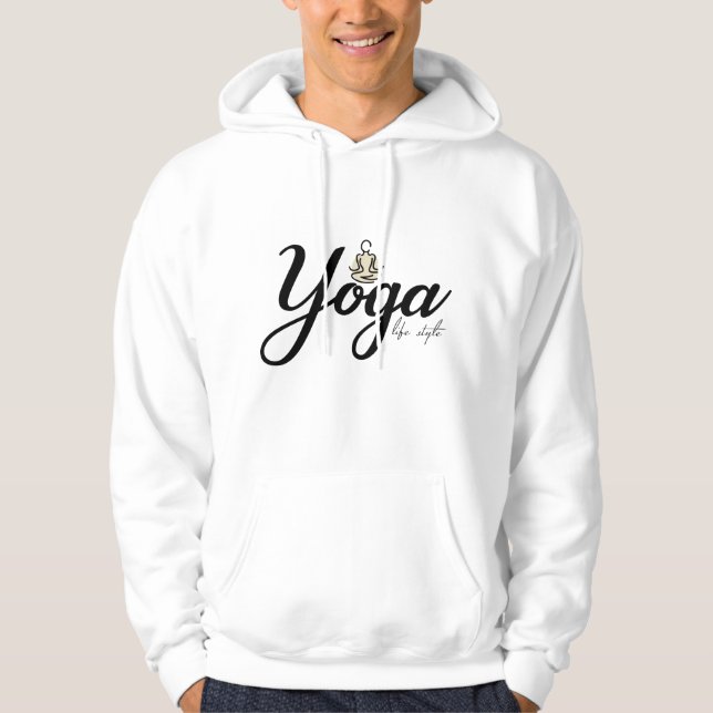 yoga lifestyle men's hoody (Front)