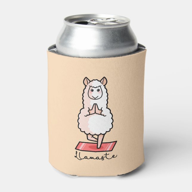 Yoga Llama - Llamaste Can Cooler (Can Front)