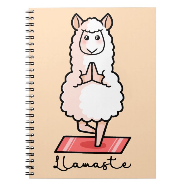 Yoga Llama - Llamaste Notebook (Front)