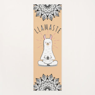 Yoga Llama - Llamaste Pun Mindfulness Mandala Mat