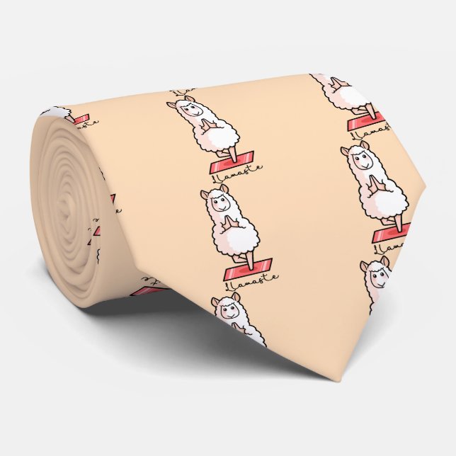Yoga Llama - Llamaste Tie (Rolled)