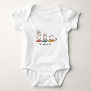 Yoga Llamas Baby Bodysuit