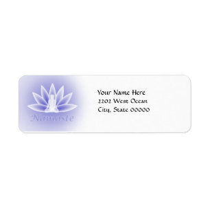 Yoga Lotus Femme Flower Blue Adresse de retour Lab