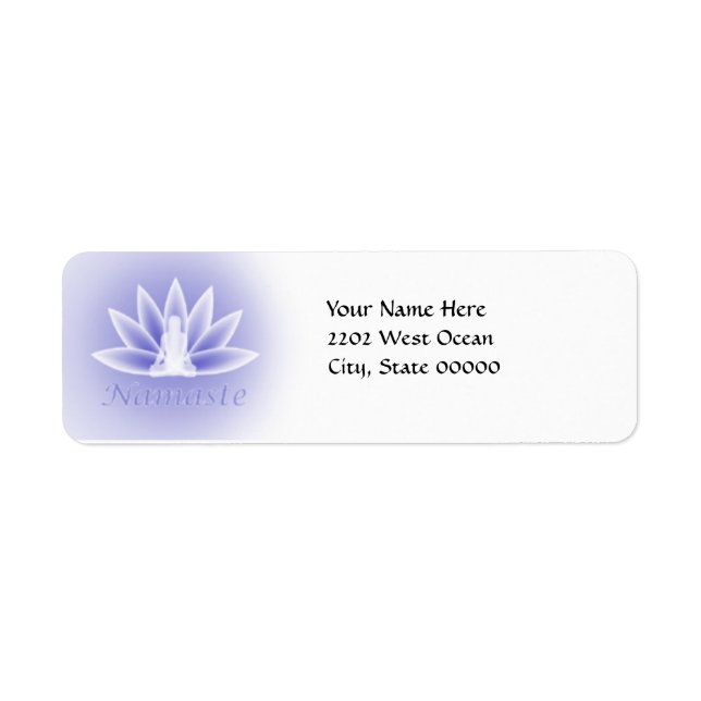 Yoga Lotus Femme Flower Blue Adresse de retour Lab (Devant)