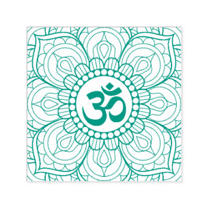 Yoga Lotus Mandala Om Symbol Namaste Self-inking Stamp