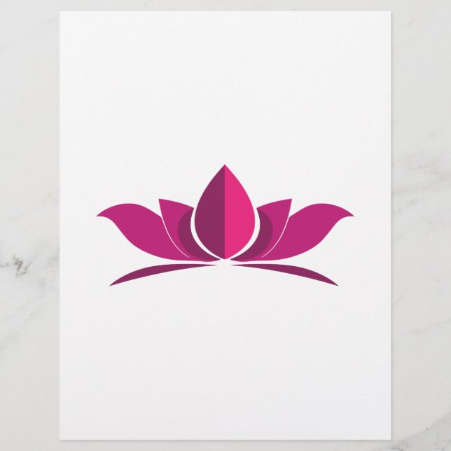 Yoga Lotus Power Meditation Symbol Gift Idea Flyer (Front)