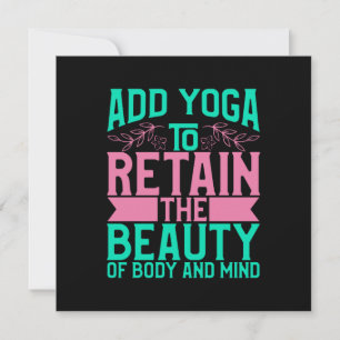 Yoga Lover   Add Yoga To Retain The Beauty Holiday Card