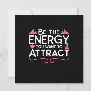 Yoga Lover   Be The Energy You Want To Attract Holiday Card