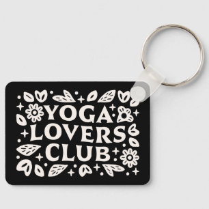 Yoga lover club funny yogi friends keychain
