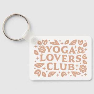 Yoga lover club girls group floral girly aesthetic keychain