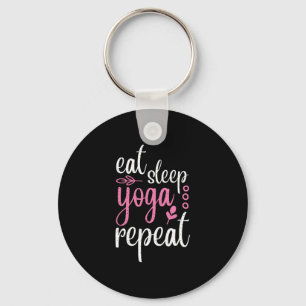 Yoga Lover   Eat Sleep Yoga Repeat Keychain