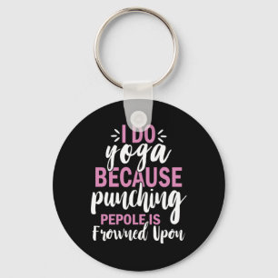 Yoga Lover I Do Yoga Keychain