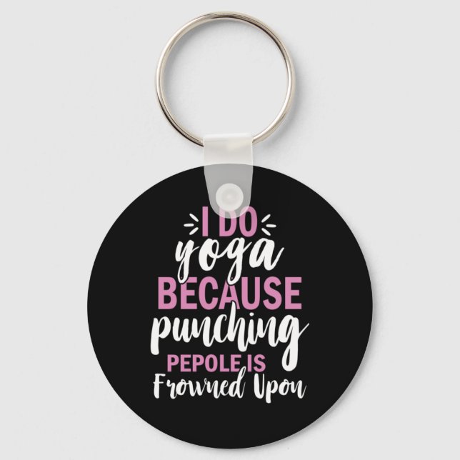 Yoga Lover | I Do Yoga Keychain (Front)