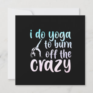 Yoga Lover I Do Yoga To Burn Off Holiday Card