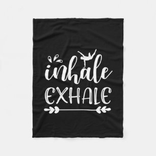 Yoga Lover   Inhale To Exhale Fleece Blanket