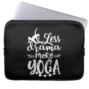 Yoga Lover   Less And More Yoga Laptop Sleeve
